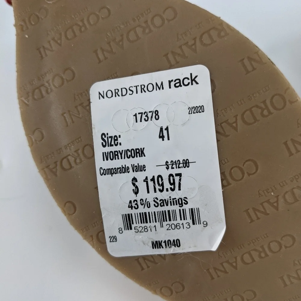 NWT CORDANI Suede Platform Wedge Sandals